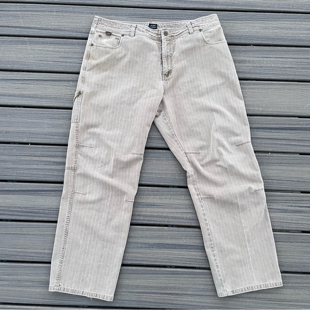 Kuhl Mens 40x32 Tan Denim Vintage Alf Pants Jeans Workwear Outdoors Hiking